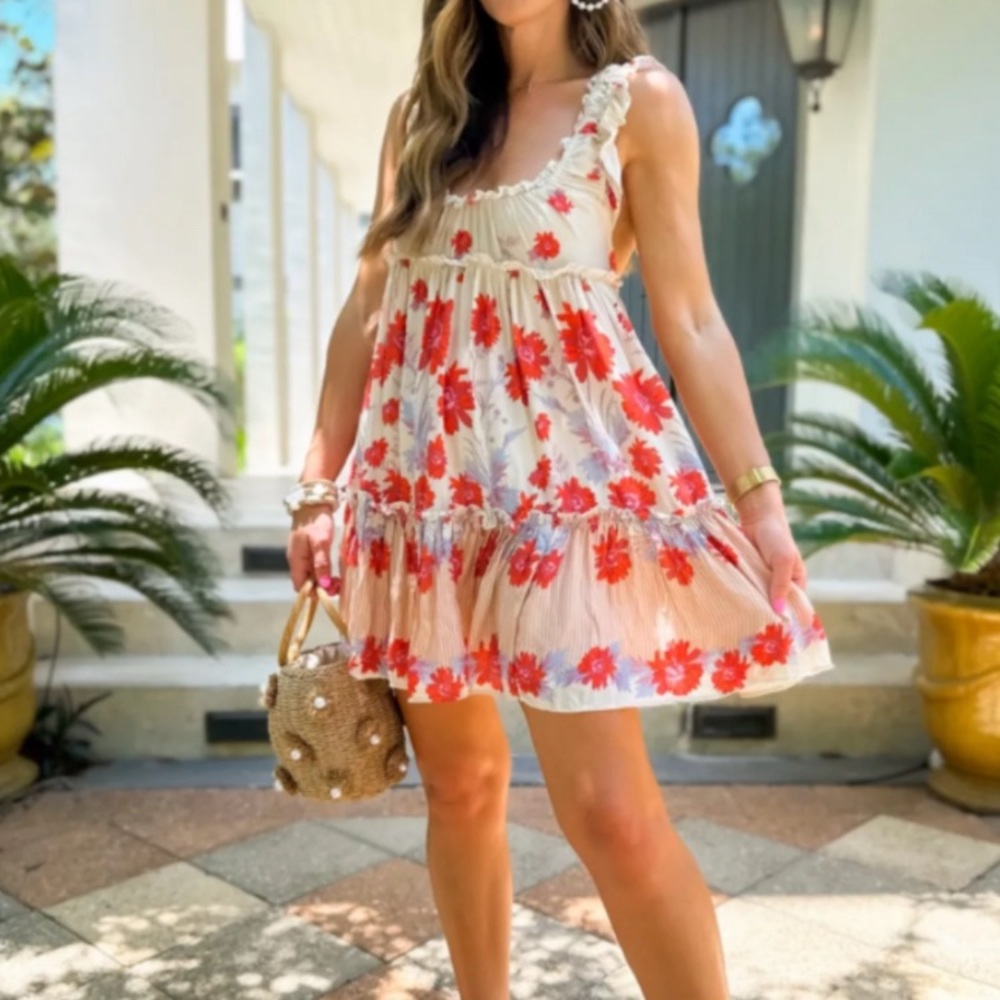 Free people floral dress size Large